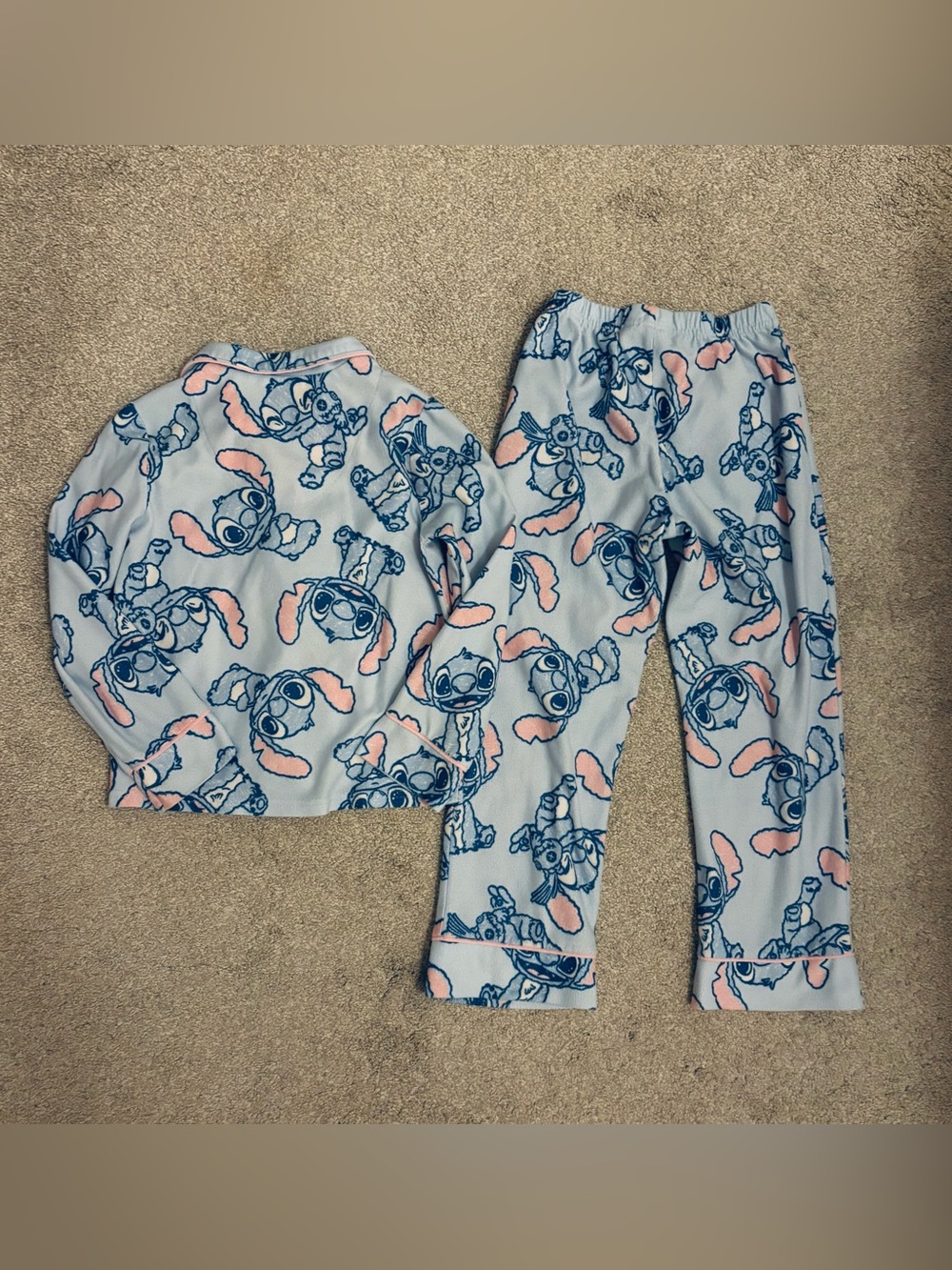 Disney Lilo & Stitch Fleece Pajama Set Size 6/6x - Picture 3 of 3